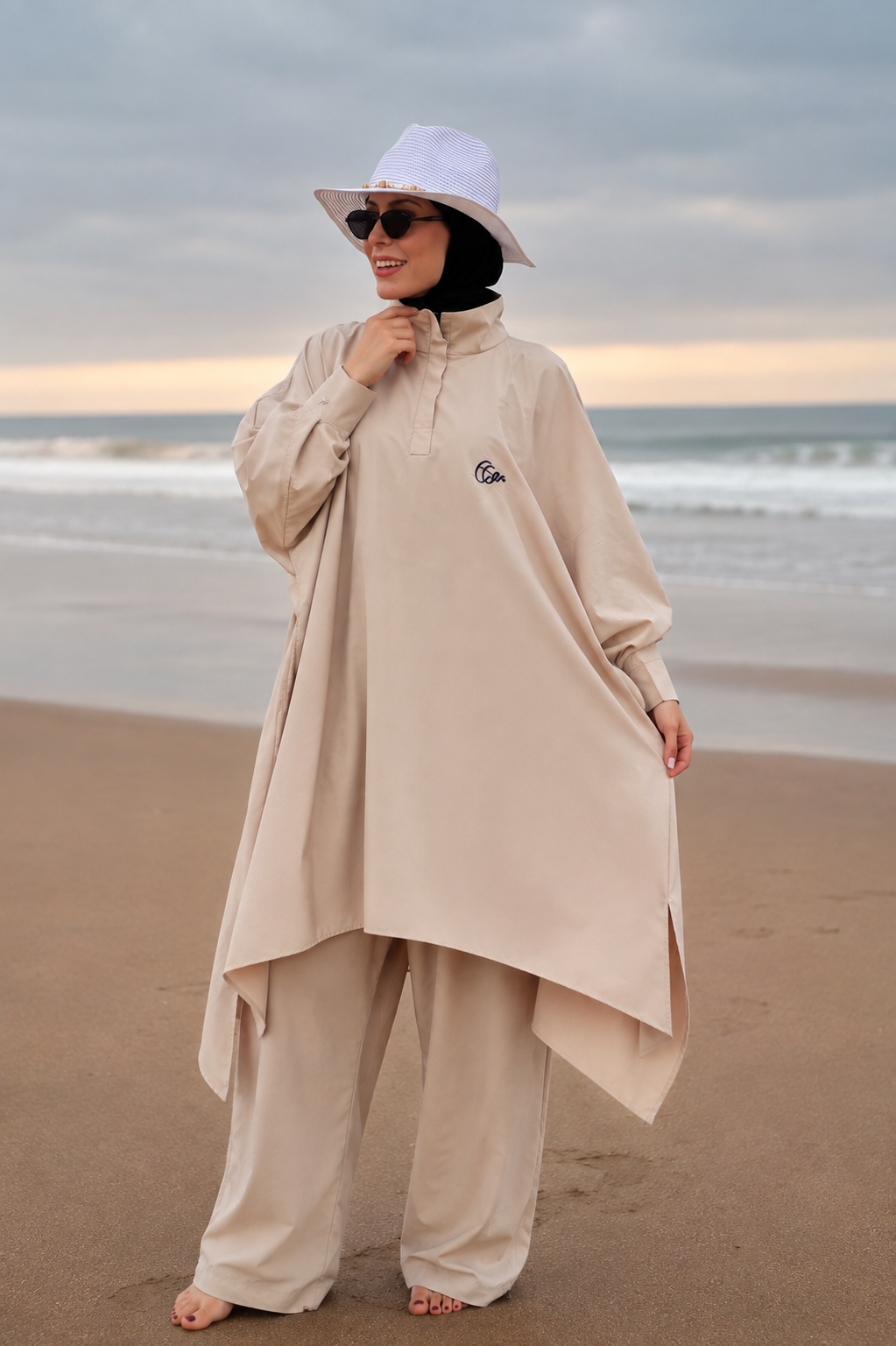 Breeze Burkini in beige, front view