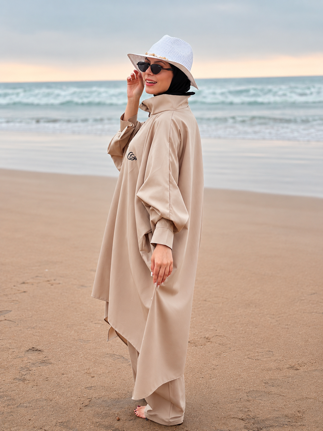 Breeze Burkini in beige, side view